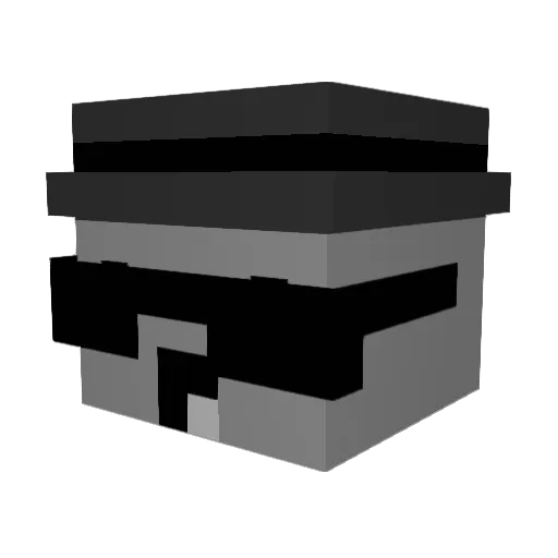 OCE_MAC Minecraft avatar head, 3D render