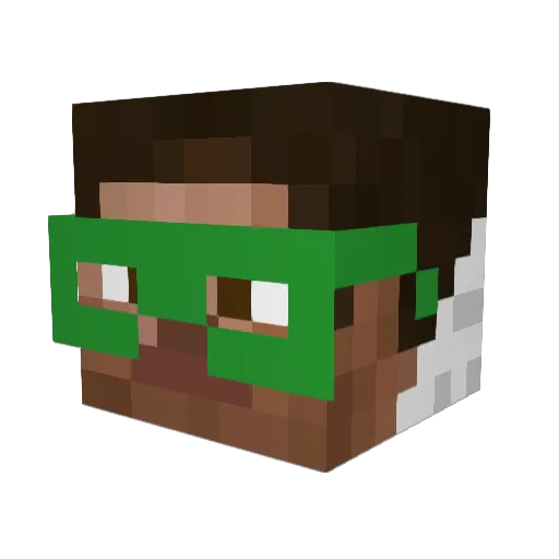 OCHEVICTOR Minecraft avatar head, 3D render