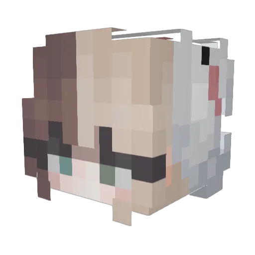 OCSUSU Minecraft avatar head, 3D render