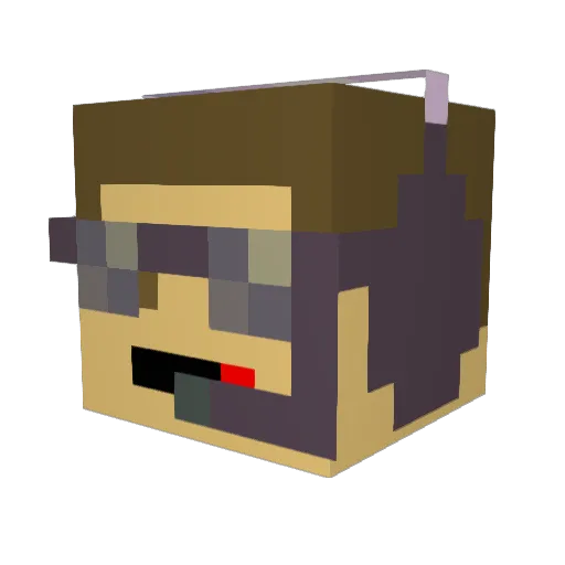 OCampbellSoup Minecraft avatar head, 3D render