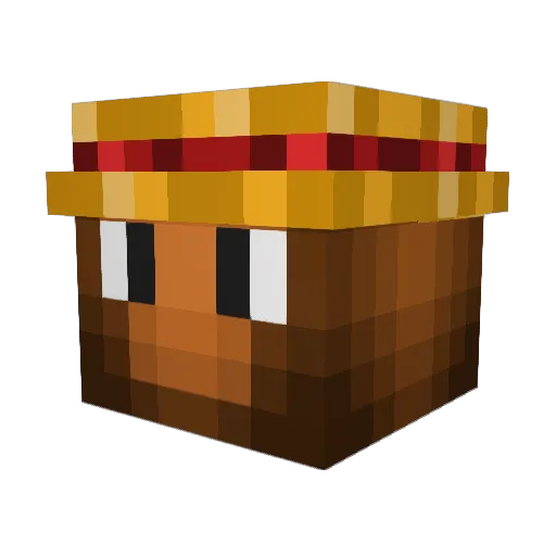 OCrashA Minecraft avatar head, 3D render