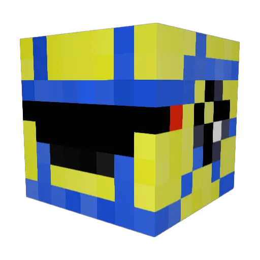 OD8463 Minecraft avatar head, 3D render