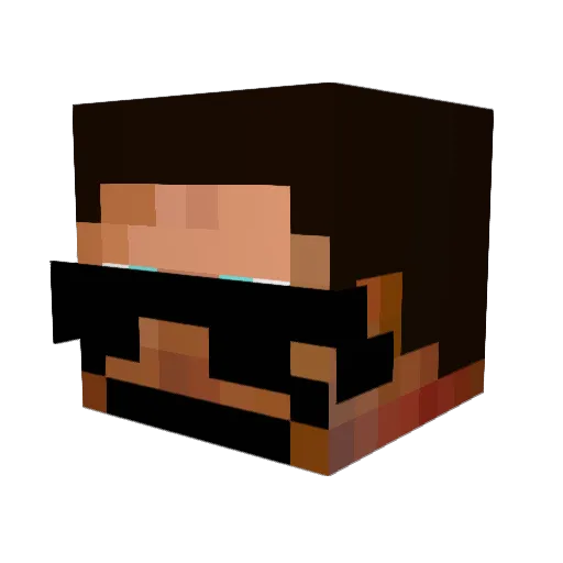 ODAGUB Minecraft avatar head, 3D render