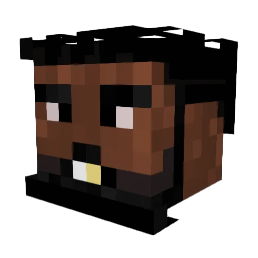 ODB123 Minecraft avatar head, 3D render