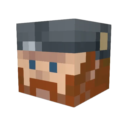 ODB Minecraft avatar head, 3D render