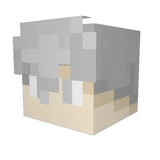 ODGS_TH Minecraft avatar head, 3D render