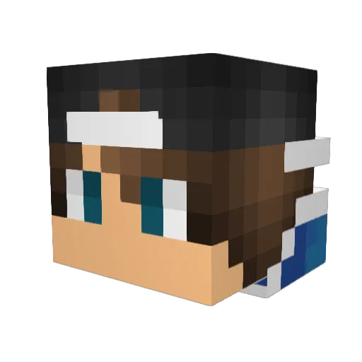ODIGAMER Minecraft avatar head, 3D render