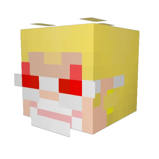 ODNELLI Minecraft avatar head, 3D render