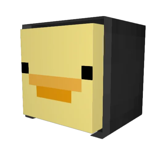 ODUCKLE Minecraft avatar head, 3D render