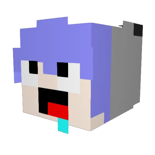 OD_HI Minecraft avatar head, 3D render