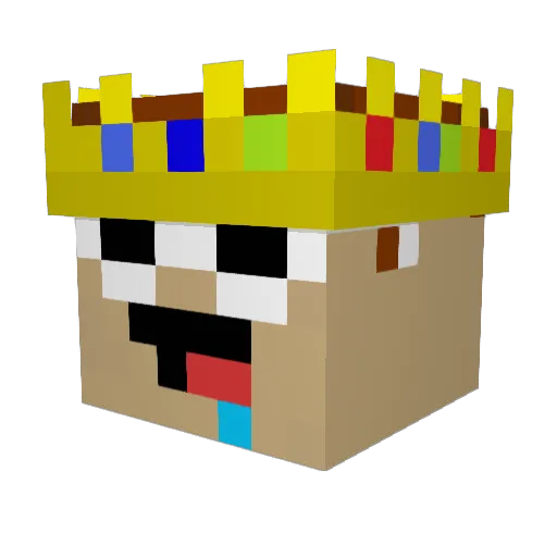 OEB333 Minecraft avatar head, 3D render