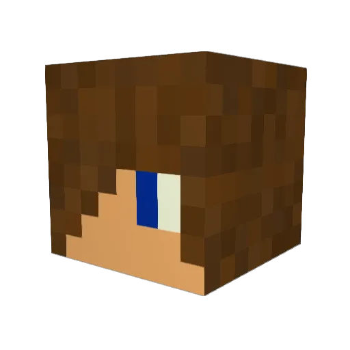 OED72 Minecraft avatar head, 3D render