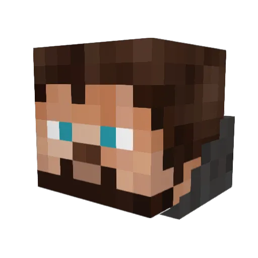 OEDCam Minecraft avatar head, 3D render