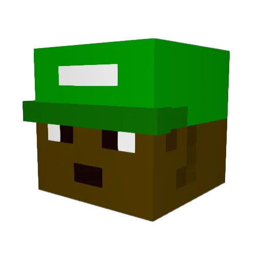 OFAwe Minecraft avatar head, 3D render
