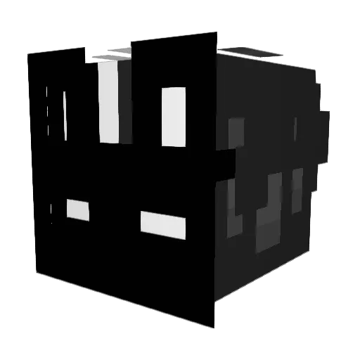 OFF1111 Minecraft avatar head, 3D render