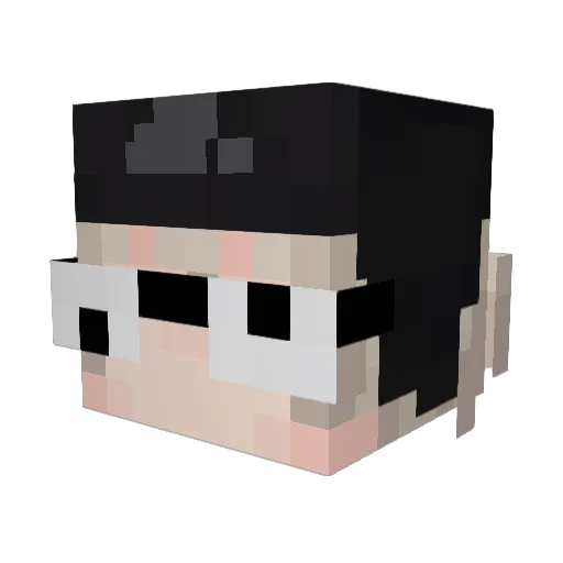OFFTHEGOOPTOO Minecraft avatar head, 3D render