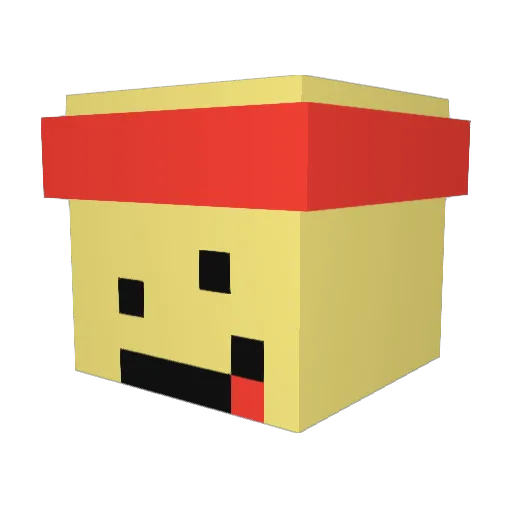 OFFee2223 Minecraft avatar head, 3D render