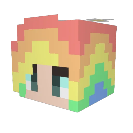 OFGZeek Minecraft avatar head, 3D render