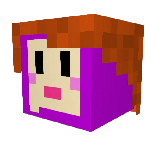 OFUMII237 Minecraft avatar head, 3D render