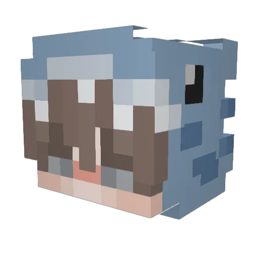 OFWSI Minecraft avatar head, 3D render