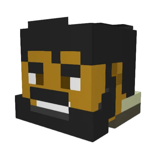 OGBlackJoker Minecraft avatar head, 3D render