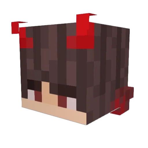 OGCLong Minecraft avatar head, 3D render