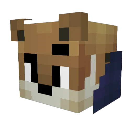 OGDUTS Minecraft avatar head, 3D render