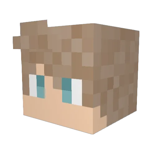 OGHTB Minecraft avatar head, 3D render