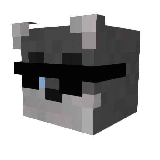 OGKushDog Minecraft avatar head, 3D render