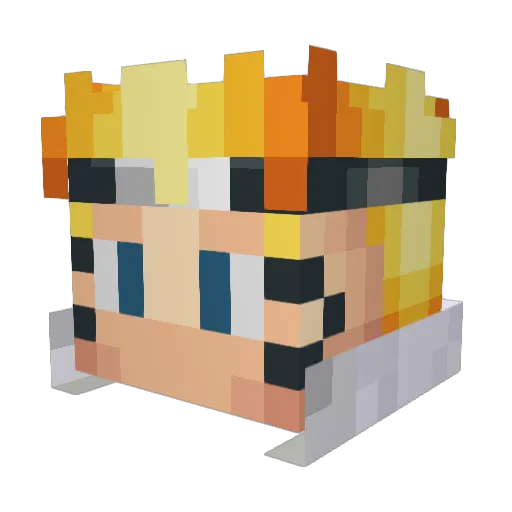 OGPuckettMorton Minecraft avatar head, 3D render