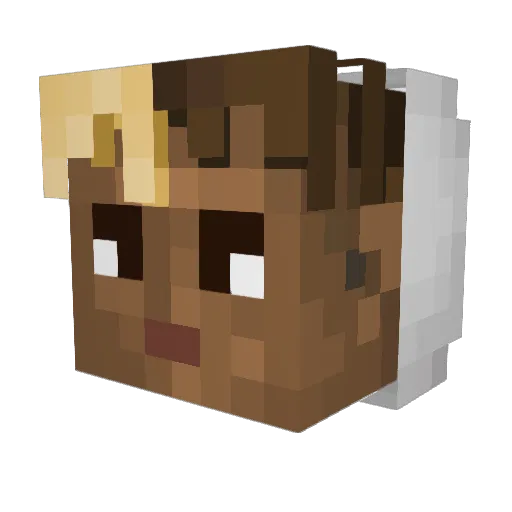 OGRambo Minecraft avatar head, 3D render
