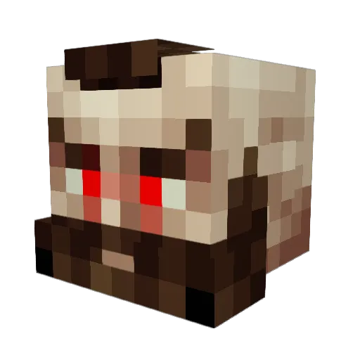 OGRuffian Minecraft avatar head, 3D render