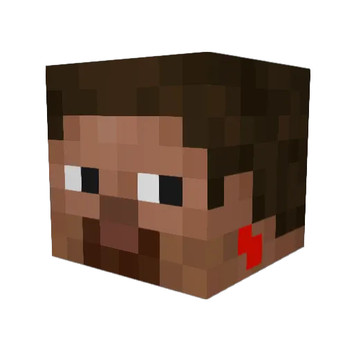 OGUTQ Minecraft avatar head, 3D render