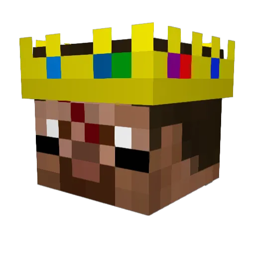 OGV4 Minecraft avatar head, 3D render