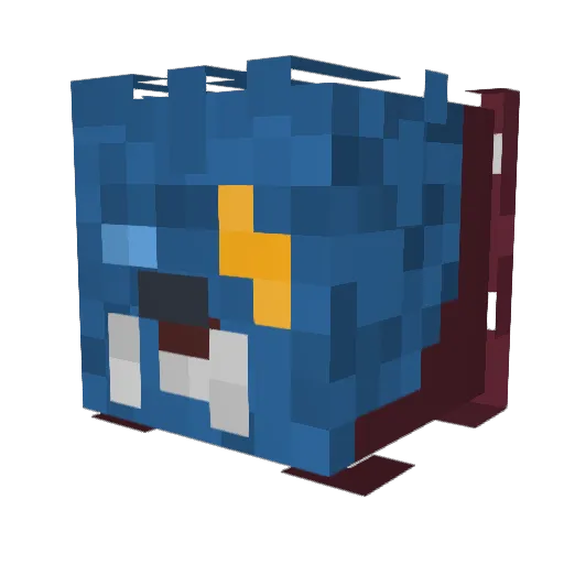 OGXAmish Minecraft avatar head, 3D render
