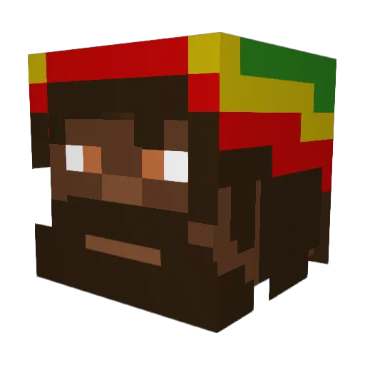 OG_20cm Minecraft avatar head, 3D render