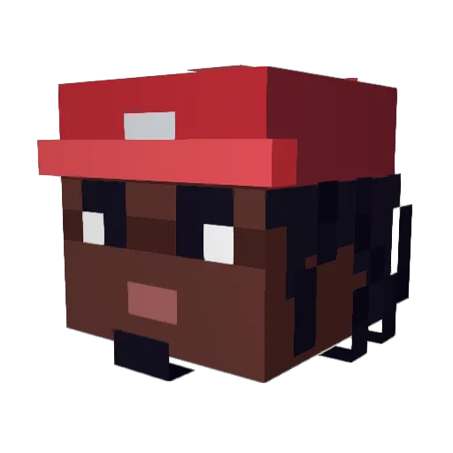 OGhamed Minecraft avatar head, 3D render