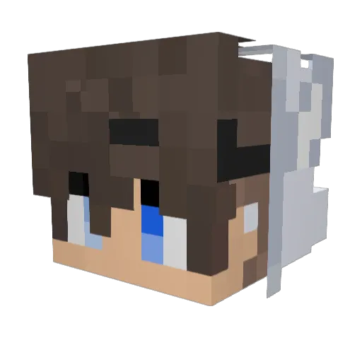 OGibson Minecraft avatar head, 3D render