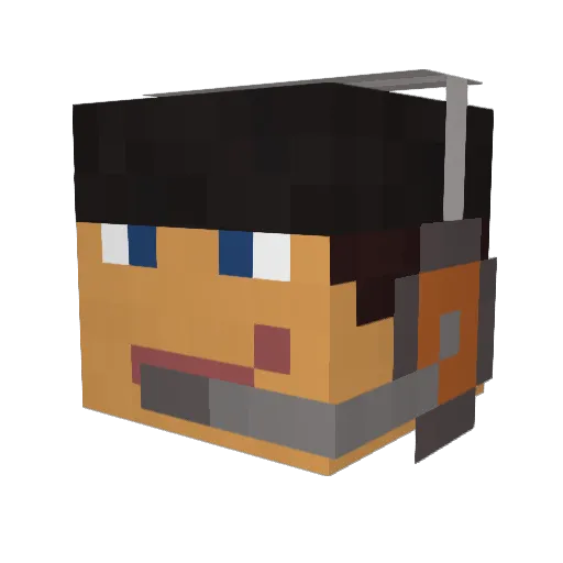 OGmandarin Minecraft avatar head, 3D render