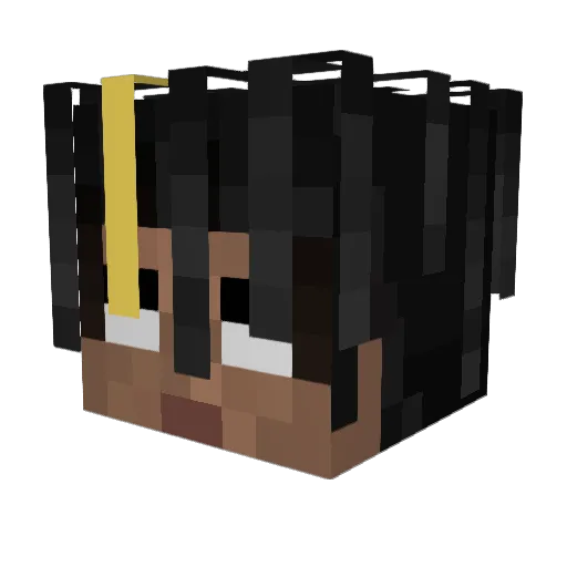 OGxHellboy Minecraft avatar head, 3D render