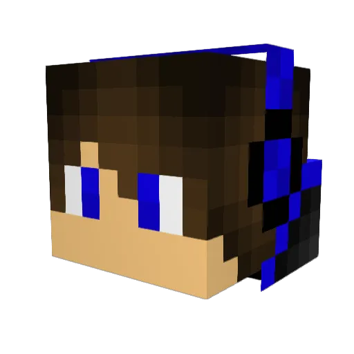 OH4D Minecraft avatar head, 3D render