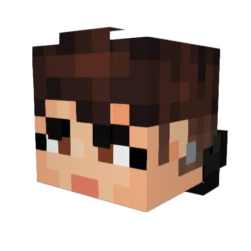 OHAbsolutelyNot Minecraft avatar head, 3D render
