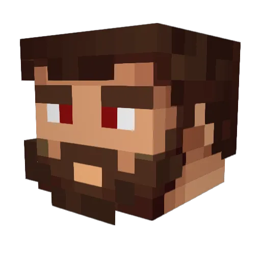 OHC001 Minecraft avatar head, 3D render