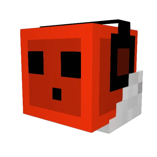 OHDAM Minecraft avatar head, 3D render