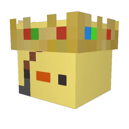 OHDAMIMWHITE Minecraft avatar head, 3D render