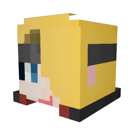 OHDaeJang Minecraft avatar head, 3D render