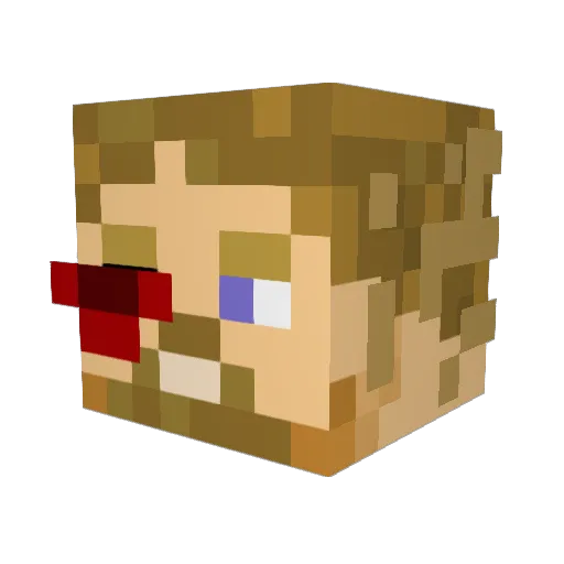 OHHHHHHHHHHHH Minecraft avatar head, 3D render