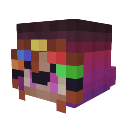 OHMINeotheater Minecraft avatar head, 3D render