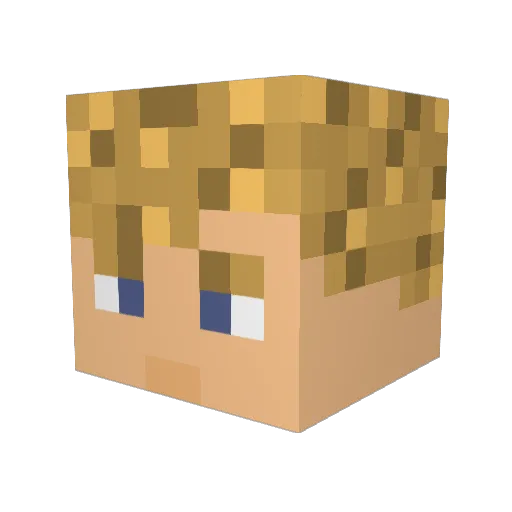 OHSNAPITSPANDA Minecraft avatar head, 3D render