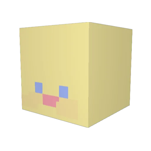 OH_Hey Minecraft avatar head, 3D render